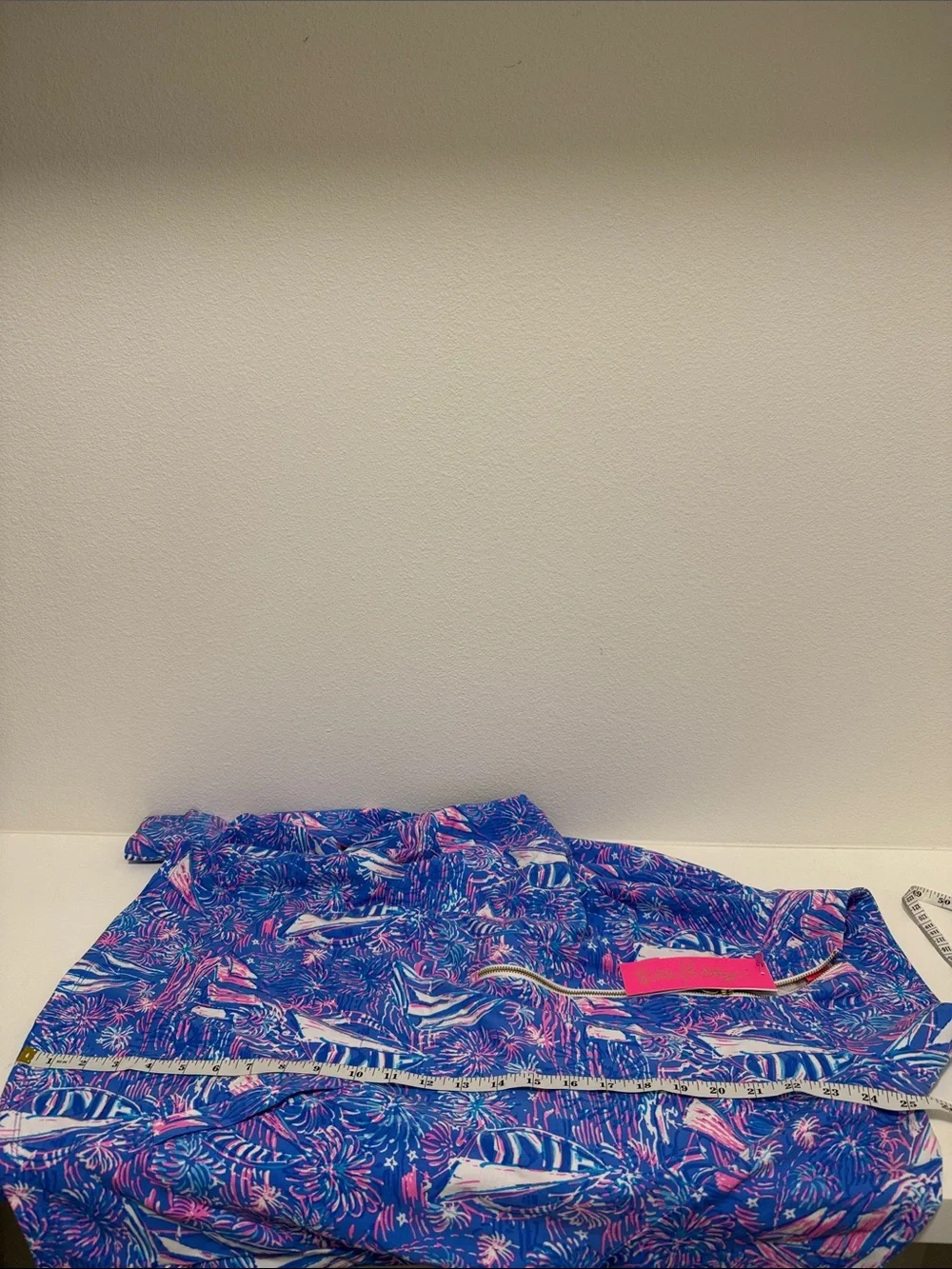 Lilly Pulitzer Skipper Popover It’s a Sailabration Women’s Large Boca blue